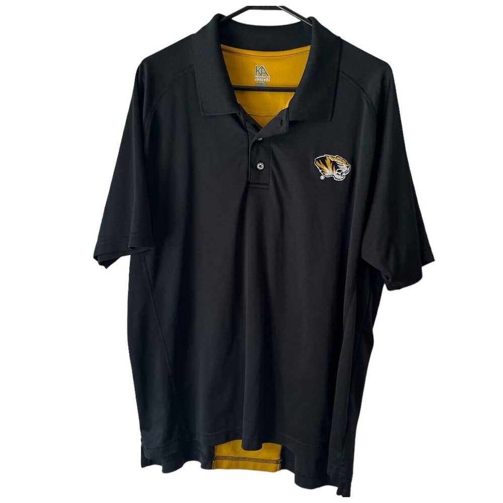 KA Knights Men's MIZZOU Missouri Tigers Golf‎ Polo Shirt Short Sleeve Size XL
